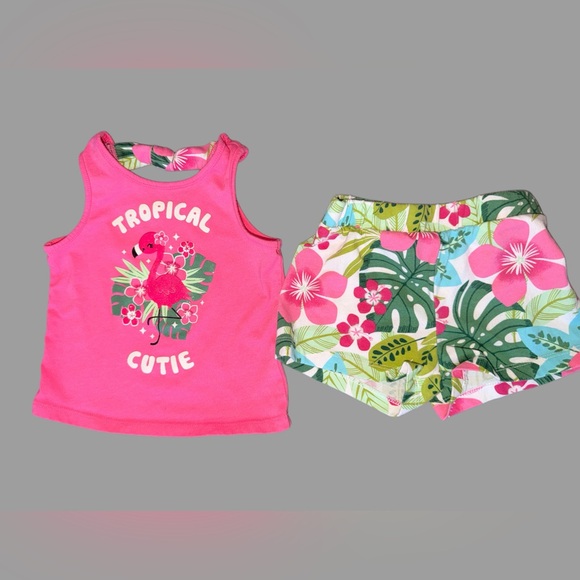 Toddler Girl Tropical Summer Bundle | 12-18 Months | 8 Pieces | Like New - Picture 2 of 10